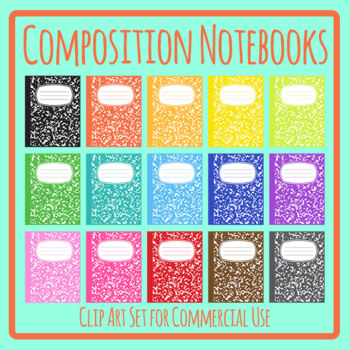 Notebook Covers or Journal Cover Book Templates Clip Art Set for Commercial  Use