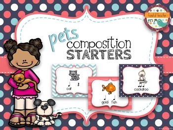 Preview of Composition Starter & Rhythm Practice Cards - Pet Theme