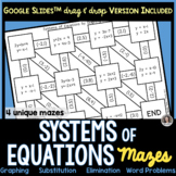Solving System of Equations Mazes Interactive Google Slide