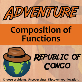 Preview of Composition of Functions Activity - Printable & Digital Congo Adventure