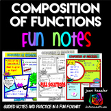 Composition of Functions FUN Notes Doodle Pages plus Practice