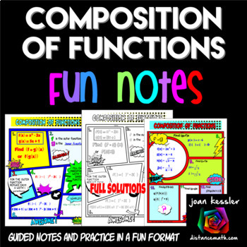 Preview of Composition of Functions FUN Notes Doodle Pages plus Practice