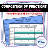 Composition of Functions - Matching Activity (Print, Digit