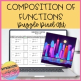 Composition of Functions Puzzle Pixel Art and Printable Worksheet