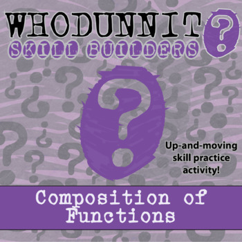 Preview of Composition of Functions Whodunnit Activity - Printable & Digital Game Options