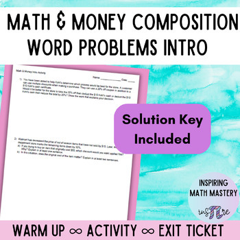 Preview of Composition of Functions Word Problems Introduction Activity