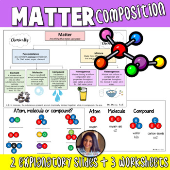 Preview of Composition of Matter {Explanation + Worksheets}