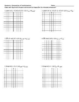 Preview of Composition of Transformations Worksheet