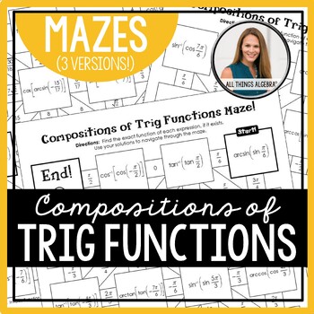 Function Compositions Worksheets Teaching Resources Tpt