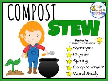 Preview of Compost Stew - Book Companion - Perfect for Earth Day Task Cards