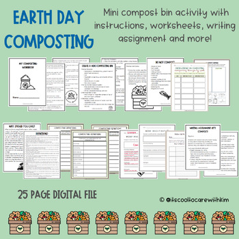 Preview of Composting- activities, worksheets, and more! Earth Day, stem, science.