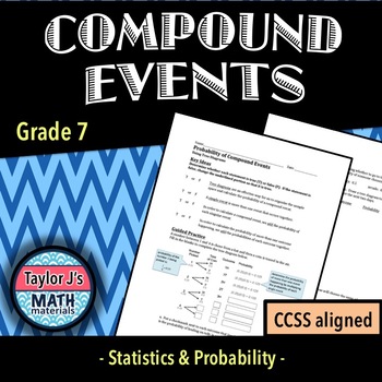 Compound Events Worksheet by Taylor J's Math Materials | TpT