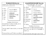 Compound (FANBOYS) and Complex (AWUBIS) Anchor Charts for 