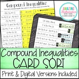 Compound Inequalities Card Match Activity - PDF & Digital
