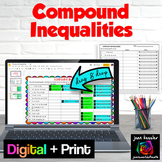Compound Inequalities Digital Matching plus PRINTABLE