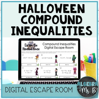 Preview of Compound Inequalities Escape Room Digital Activity