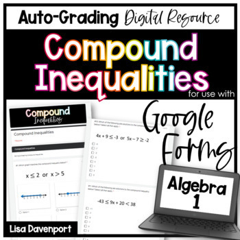 Preview of Compound Inequalities Google Forms Homework