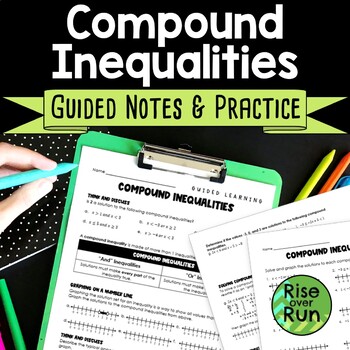 Preview of Compound Inequalities Guided Notes and Practice Worksheet