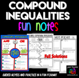 Compound Inequalities FUN Notes Doodle Pages and Practice