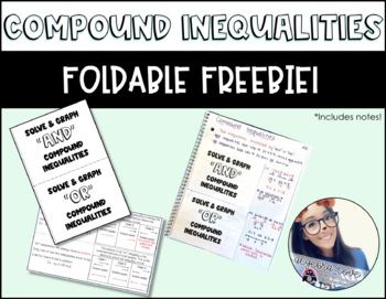 Preview of Compound Inequality Foldable *FREEBIE*