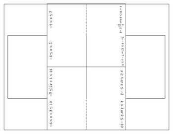 Preview of Compound Inequality Foldable