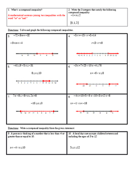 Compound Inequalities Worksheet Answers Livinghealthybulletin