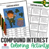Compound Interest Color by Number St. Patrick's Day Activity