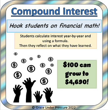 Preview of Compound Interest: How $100 can grow to $4690! Personal Finance Worksheets