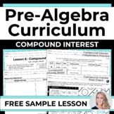 Compound Interest Lesson : Pre-Algebra Curriculum Sample Lesson