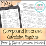 Compound Interest Worksheet - Calculator Required Version Maze Worksheet