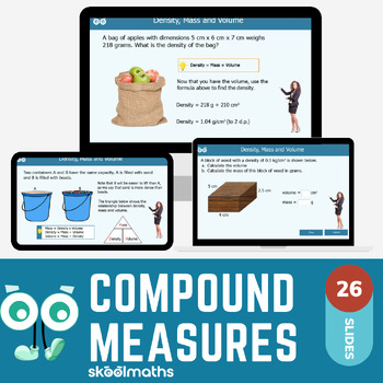 Preview of Compound Measures No Prep Digital Math Lesson and Activities for High School