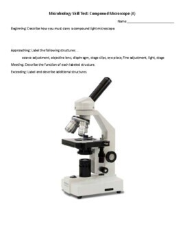 Preview of Compound Microscope Assessment *2 Versions*