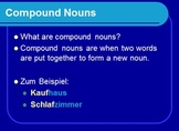 Compound Nouns in German