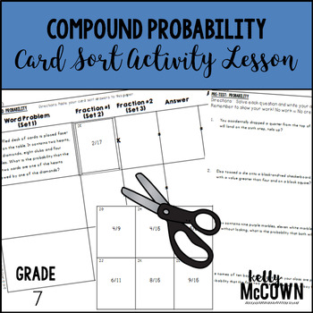 Preview of Compound Probability Card Sort Activity Lesson