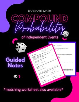 Preview of Compound Probability Guided Notes (Independent Events)