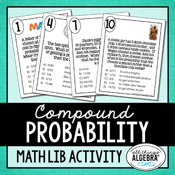 Preview of Compound Probability | Math Lib Activity