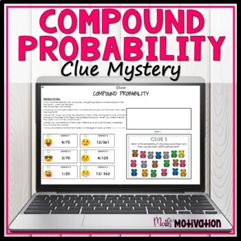 Preview of Compound Probability Self Checking Clue Mystery