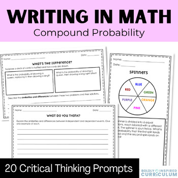 Preview of Compound Probability Warm Ups and Exit Tickets
