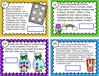 Compound Probability with Independent and Dependent Events- Task Cards