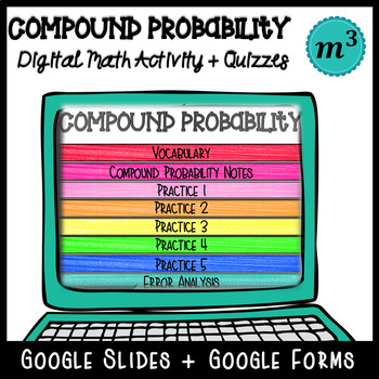 Preview of Compound Probability_Digital Notes & 2 Quizzes (GOOGLE)  (Distance Learning)
