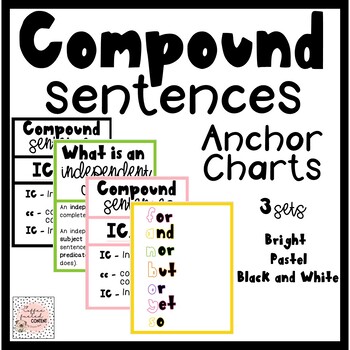 Preview of Compound Sentence Anchor Charts