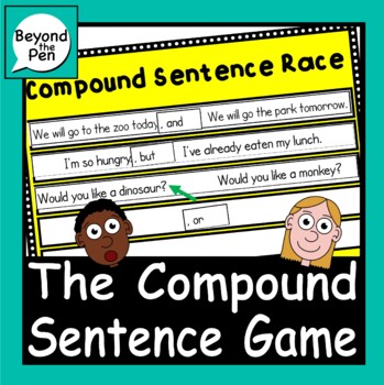 Preview of Compound Sentence Race Game for Sentence Structure and #SentenceScience Friendly