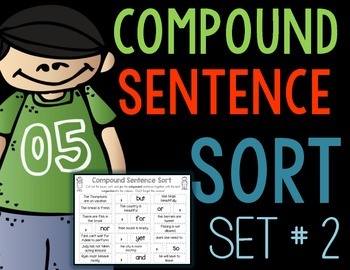 Preview of Compound Sentence Sort, Set 2