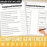 Compound Sentence Worksheets | Sentence Structure