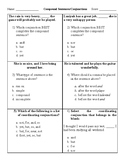 Compound Sentences Conjunctions Weekly Assessment Daily Grade