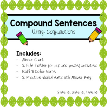 Compound Sentences Games, Activities, Centers, Worksheet by Lindsay Lock
