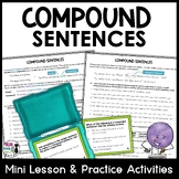 Compound Sentences Worksheets - Mini Lesson and Practice -