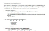 Compound Sentences Quiz + Answers *EDITABLE Google Doc