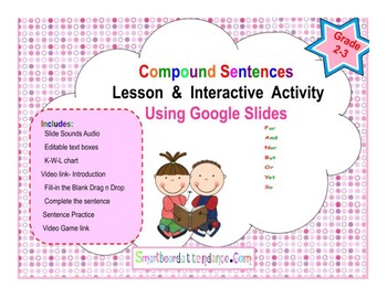 Preview of Compound Sentences Interactive Activity