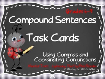 Preview of Compound Sentences Task Cards